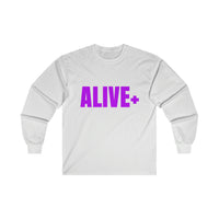 ALIVE+ Long Sleeve Tee, Purple