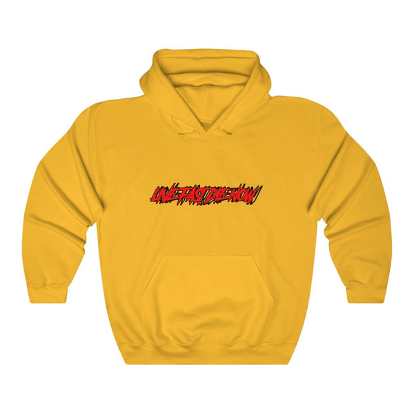 Live Fast Die Now Hooded Sweatshirt, Gold