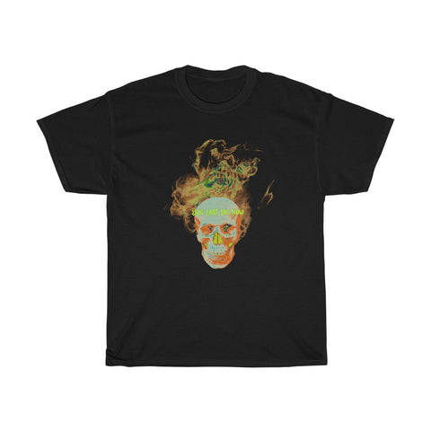 Live Fast Die Now Yellow Skull T-shirt