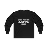 Devil's Advocate Long Sleeve Tee, Black